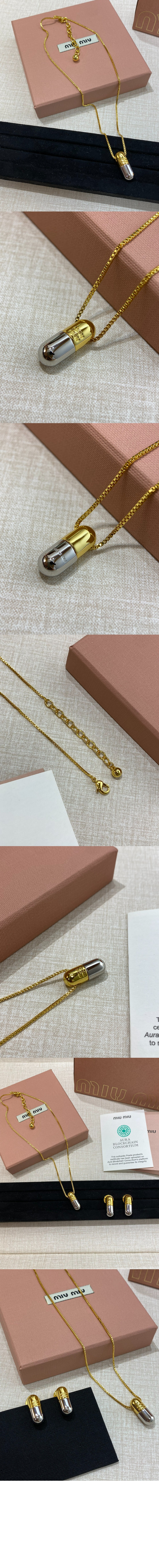 메탈 스틸 목걸이  5IC220 > 미우미우