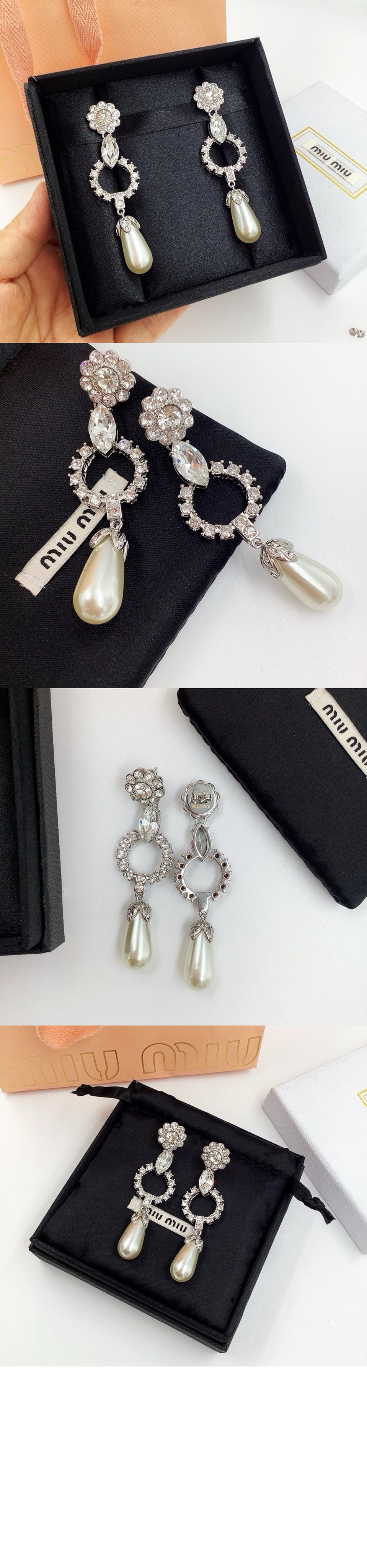 모조 크리스털 귀걸이 5JO372 > 미우미우