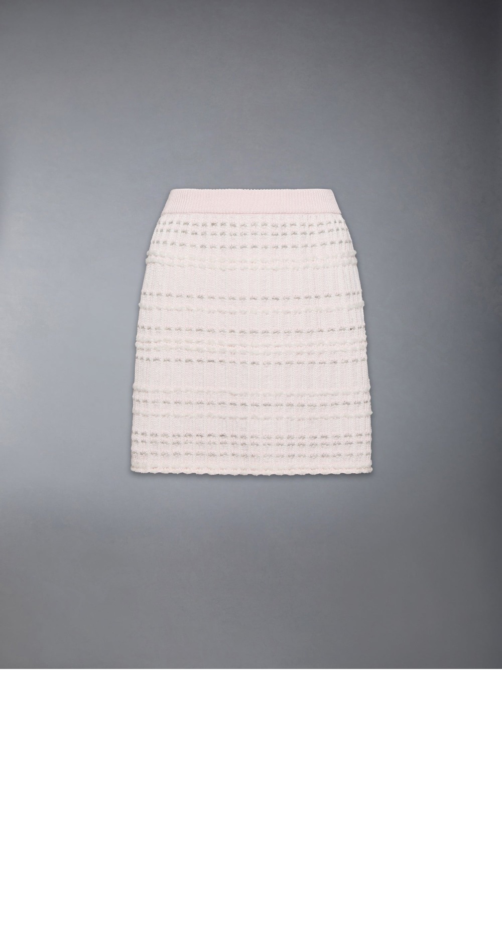 시어서커 니트 트위드 자카드 미니 스커트 > 톰브라운