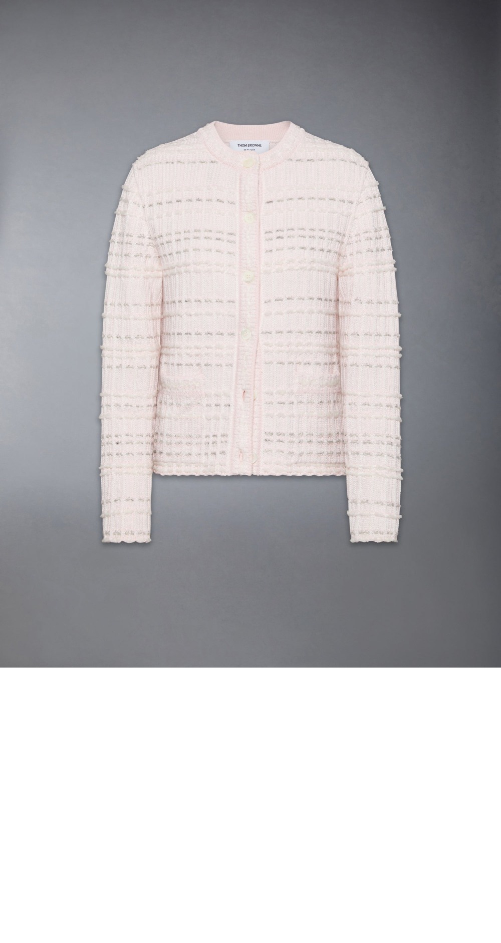 시어서커 니트 트위드 자카드 카디건 > 톰브라운