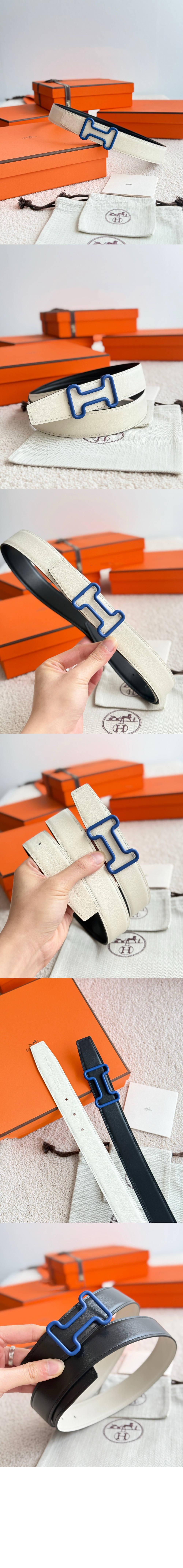 Tonight Color 벨트 버클 리버서블 가죽 스트랩 > 에르메스