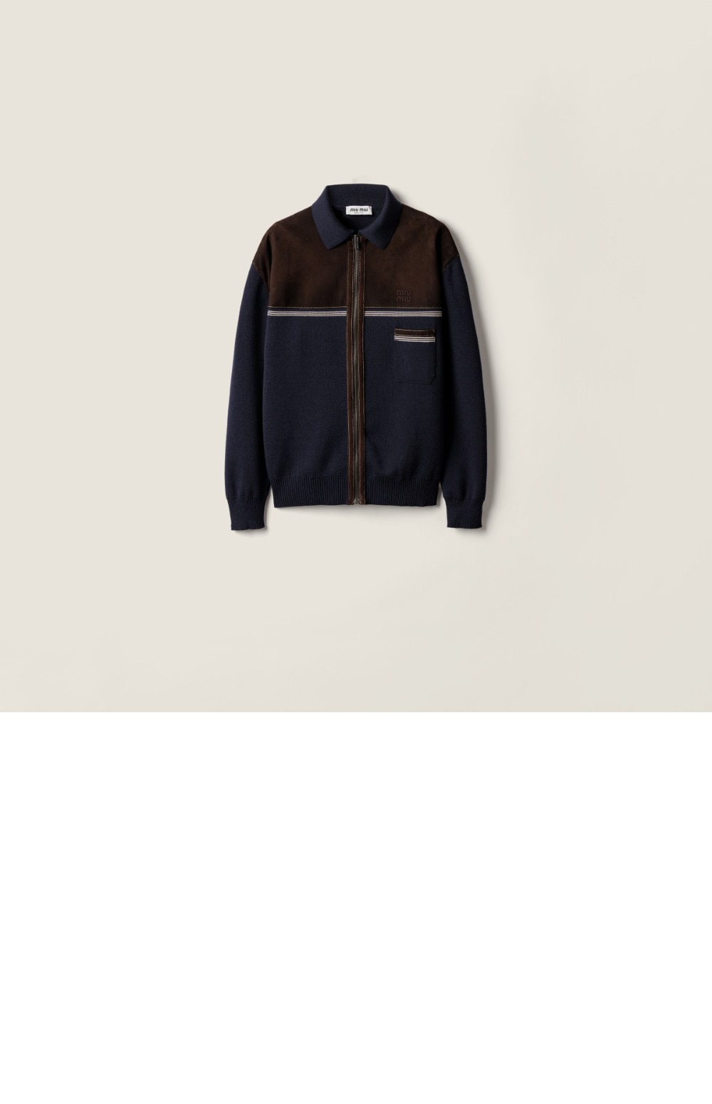 울 및 가죽 지퍼 가디건 > Etc - 기타제품