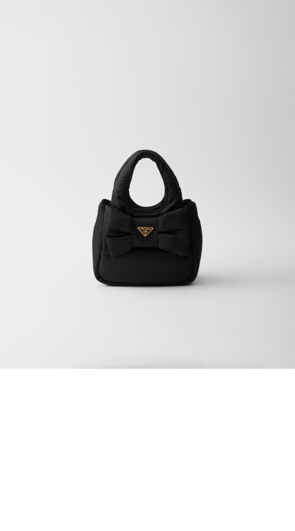 리본 장식 패딩 리나일론 미니백  1BA359 > Re-Nylon - 리나일론