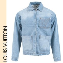 루* 자수 로고 지퍼 청자켓