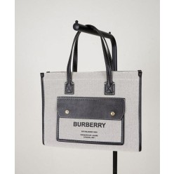 버** 프레야 캔버스 포켓 토트 백 스몰