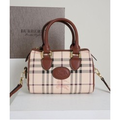 버** 클래식 체크 보스턴 백 미니