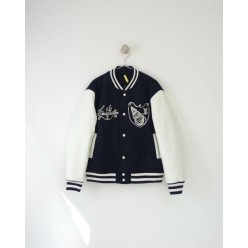 루* 25 시쉘 자수 바시티 자켓  수입