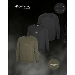 메* 마르지엘라 퀄팅 포켓 맨투맨