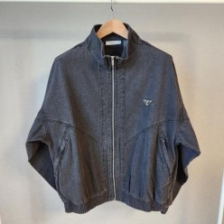 프** 오버핏 저지 청자켓