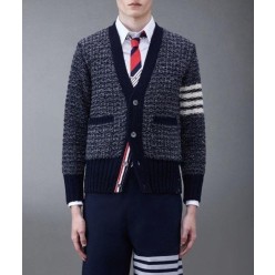 톰* 모헤어 트위드 4바 클래식 브이넥 가디건수입고퀄