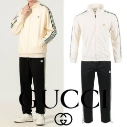 구* 스트라이프 스틸로고 집업 셋업 커플 착용 가능