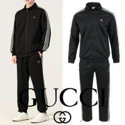 구* 스트라이프 스틸로고 집업 셋업 커플 착용 가능