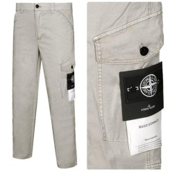 스* 코튼 개버딘 가먼트 다이드 카고 팬츠 화이트 와펜