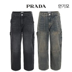 프** 안기모 벌룬와이드 솔트워싱 카펜더 팬츠