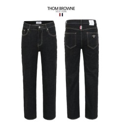 톰* 흑청 스판 히든밴드 미디엄테이퍼드핏 데님