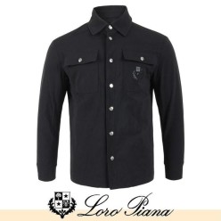 로* 피아나 투포켓 자수로고 코튼스판자켓