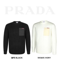 프** 가슴포켓 라운드 니트