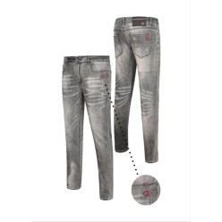 구* 자수 워싱 그레이진