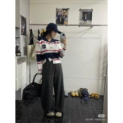 미*** 카라 배색 가디건(두툼)