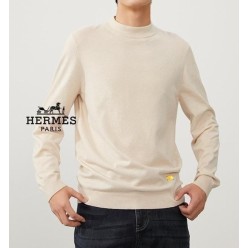 에*** 시그니쳐 블럭 패치 캐시 하프넥 니트