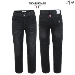 톰* 융기모 블랙 히든밴딩 슬림팬츠