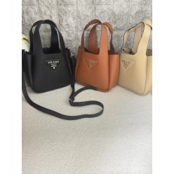 프** 가죽 로고 미니 토트백