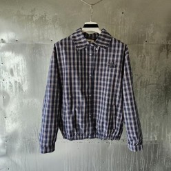미*** 체크 패브릭 블루종 자켓