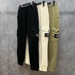 스* 와펜 패치 카고 조거팬츠