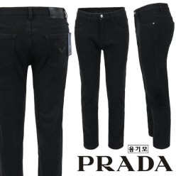 프** 블랙자수 블랙슬림 일자진 융 기모 원단