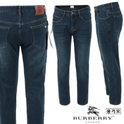 버** 가죽 로고 진청 슬림 일자진 융 기모 원단