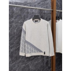 펜* FF로고 사선 울 니트