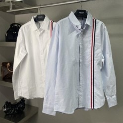 톰* 스트라이프 사선 셔츠