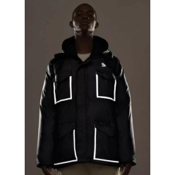 캐* x ovo 콜라보 리플렉티브 덕다운 패딩(오버핏)