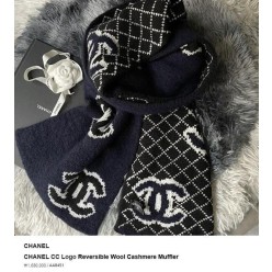 샤* CC 로고 리버서블 캐시미어 머플러