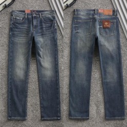 로* 피아나 로고자수 워싱스판 데님진 수입최고급