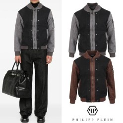 필* 스틸로고 니트레이어드 MA1 자켓