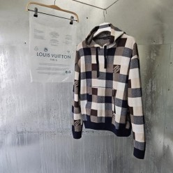 루* 다미에 캐시미어 울 후드