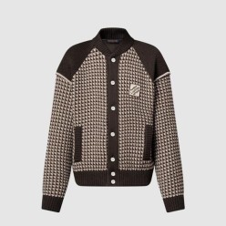 루* 86206 니트 코튼 자카드 봄버 자켓