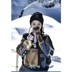 크* 크로스 레더패치 꼬임울 비니수입풀(남녀공용)