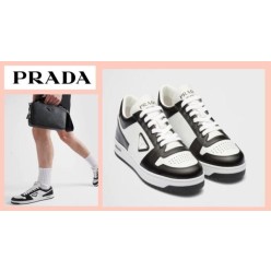 프** 남성 다운타운 레더 스니커즈 화이트 블랙