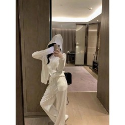 디* 자수로고 패턴후드집업세트