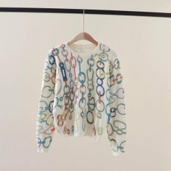 에*** 오색체인 니트