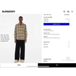 버** 체크 코튼 셔츠