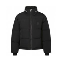 아* M1111 레더 로고 다운 패딩