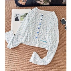 샤* 25 블루플라워 가디건  수입