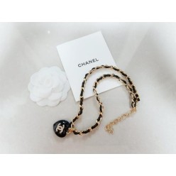 샤* 하트 레더 목걸이