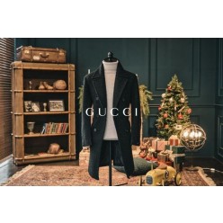 구* 최고급 알파카 더블 브레스티드 코트