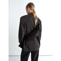 르** 소프트 페이퍼 레더 크로와상백 수입고퀄