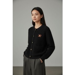 셀** 패치 라운드 부클 니트가디건 수입최고급