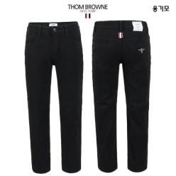 톰* 융기모 블랙진 히든밴딩 슬림팬츠